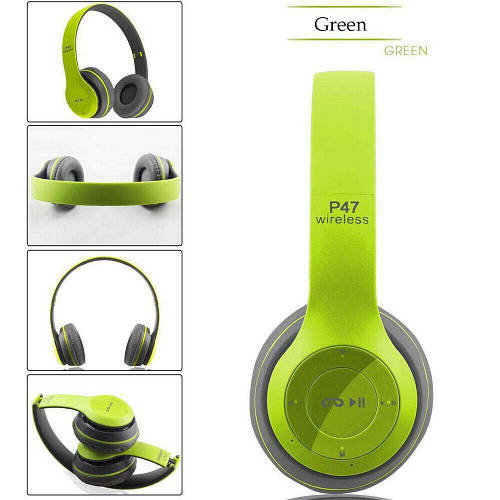 Беспроводные накладные наушники P47 Wireless: Bluetooth наушники с FM ...