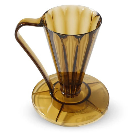 Пуровер Cafec Deep 27 Tritan Flower Dripper Brown, фото 1