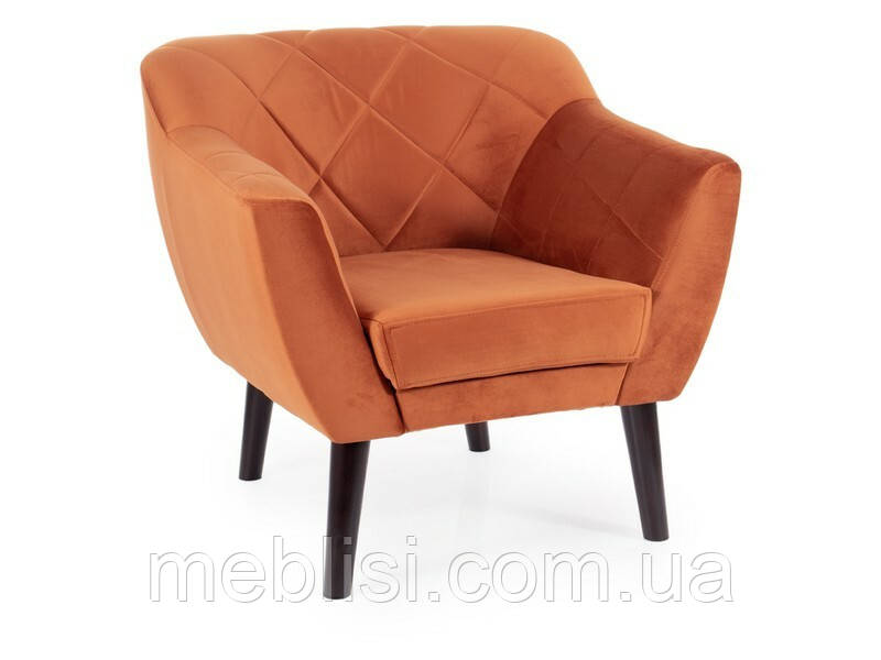Крісло мягке Karo 1 Velvet Bl.4215 кориця (Signal)
