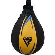 Пневмогруша боксерська RDX 2Y Boxing Speed Ball Leather Multi Yellow/Blue, фото 2