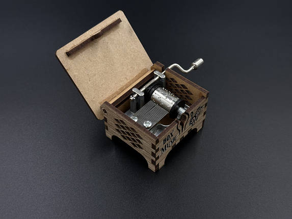 Музична скринька для творчості з фанери для дітей і дорослих MARRY CHRISTMAS 6х5см, фото 3