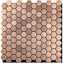 Самоклеюча алюмінієва плитка золоті соти 300х300х3мм SW-00001924