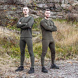 Термокомплект чоловічий: штани та кофта з мікродайвінгу Pobedov "Teplo", колір хакі, фото 4