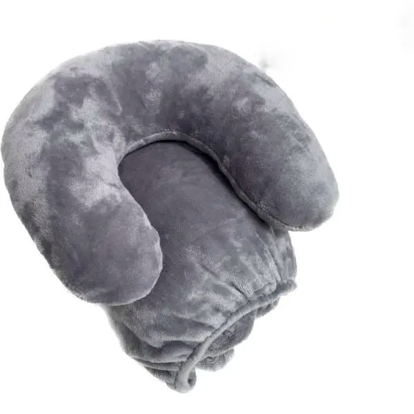 Плюшевий набір подушка і чохол, для кушетки, багаторазовий, сірий колір для масажу, фото 1