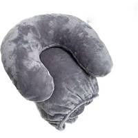 Плюшевий набір подушка і чохол, для кушетки, багаторазовий, сірий колір для масажу