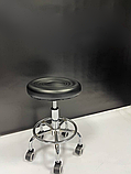 Стілець табурет для майстра без спинки на колесах з регулюванням висоти в салон краси, масажні кабінети, фото 4