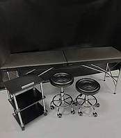 Кушетка Косметологічна Автомат "Комфорт" для нарощування вій, для перманента, тату та татуажу, масажу