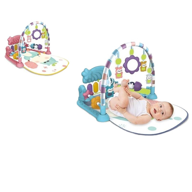 Килимок дитячий (звук, підсвічування, безпечне дзеркало, 4 брязкальця-підвіски, піаніно, мелодії, в коробці) 6652