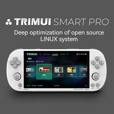 TrimUI Smart Pro - ホワイト Портативная игровая приставка с ретро играми Trimui smart