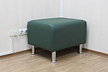 Офісний пуф BNB Solo PLUS. Зелений (Колір 2226). Для очікування, офісу, примірочної, магазину взуття / одягу, фото 9