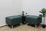 Офісний пуф BNB Solo PLUS. Зелений (Колір 2226). Для очікування, офісу, примірочної, магазину взуття / одягу, фото 4