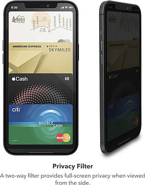 Захисне скло «Антишпигун» для iPhone Xr / 11 Black, фото 3