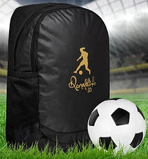 Спортивний Рюкзак 7trav з дощовиком 20L Ronaldinho 10 чорний, фото 4