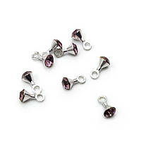 Міні-підвіска Preciosa, страз ss16 Light Amethyst/срібло