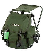 Стілець-рюкзак складний посилений Ranger до 120кг, зелений
