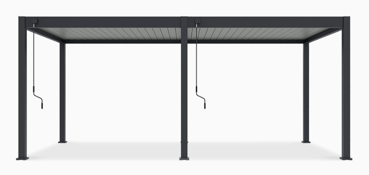 Садовая беседка пергола с ламелями 3x6 м антрацит/светло серый Elegance ...