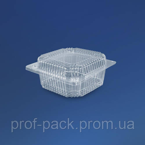 Контейнер пластиковый ПС-6 прозрачный 400 мл 118х118х50 мм 700 шт/ящ ...