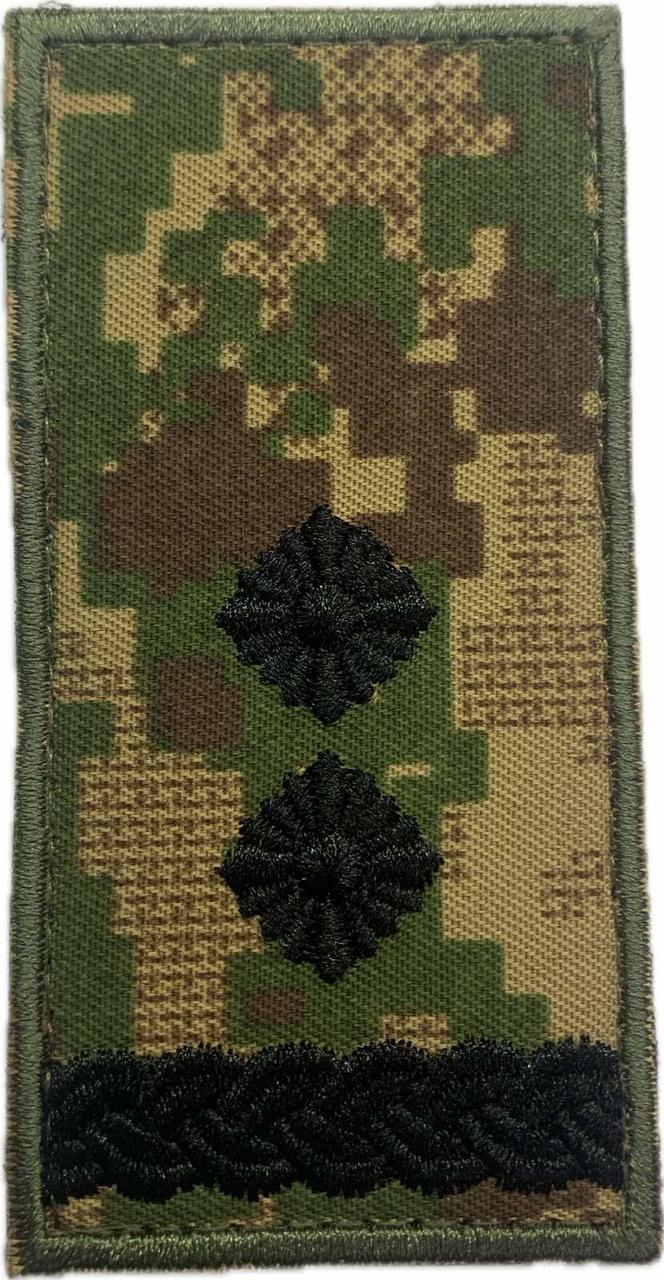 Погон Підполковник (чорна нитка, на липучці) хижак