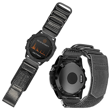 Чорний ремінець шкіряний для смарт годинника 22мм на Smart Watch Зручний браслет для смарт-годинників нейлон шкіра Hemsut