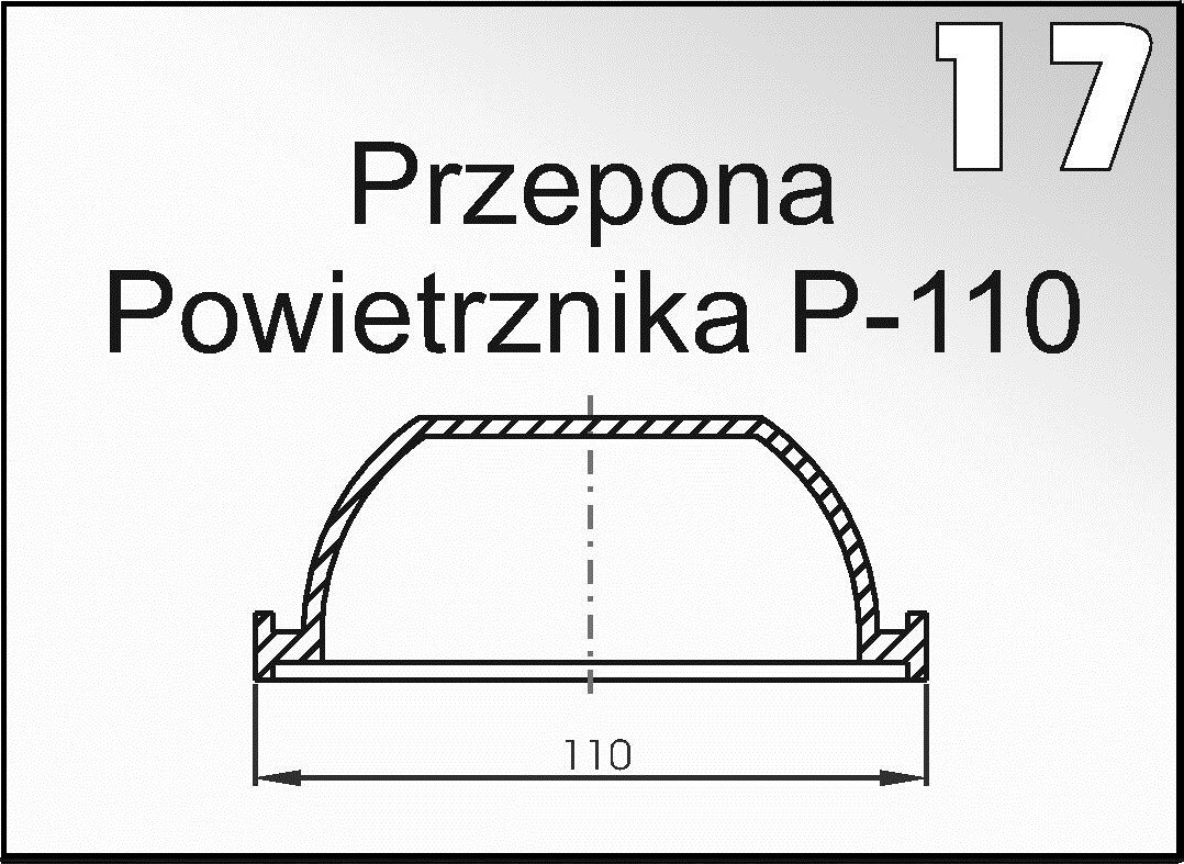 17 Мембрана воздушная (диафрагма) насоса опрыскивателя 110мм "Tad-Len" - фото 3 - id-p416214421