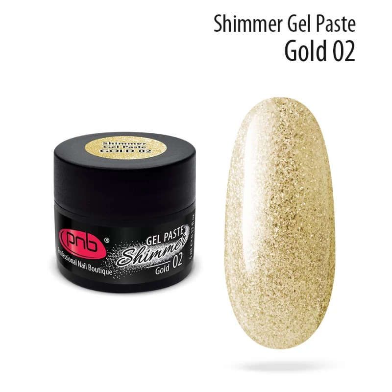 Гель-паста PNB Shimmer Gel Paste 02 із шиммером, золото