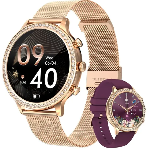 Розумні смарт годинник LIGE Fashion Smart Watch для Android і iOS, пульсометром, тонометром, крокоміром , українська