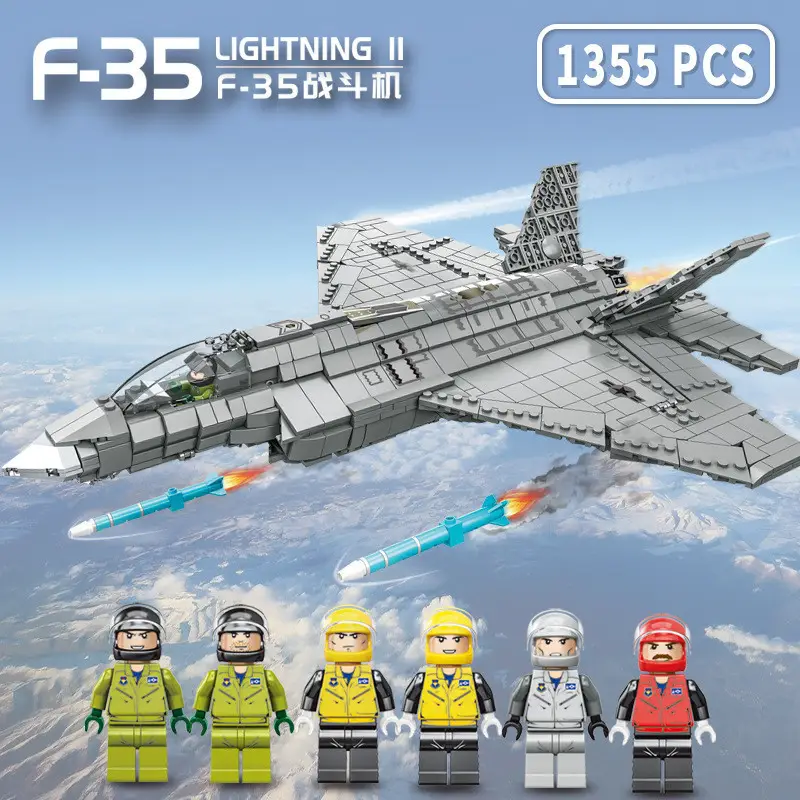 Конструктор для хлопчика F35 "Військовий винищувач", 1355 деталей, 9003