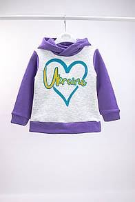 Дитячий джемпер для дівчинки з принтом Ukraine тринитка