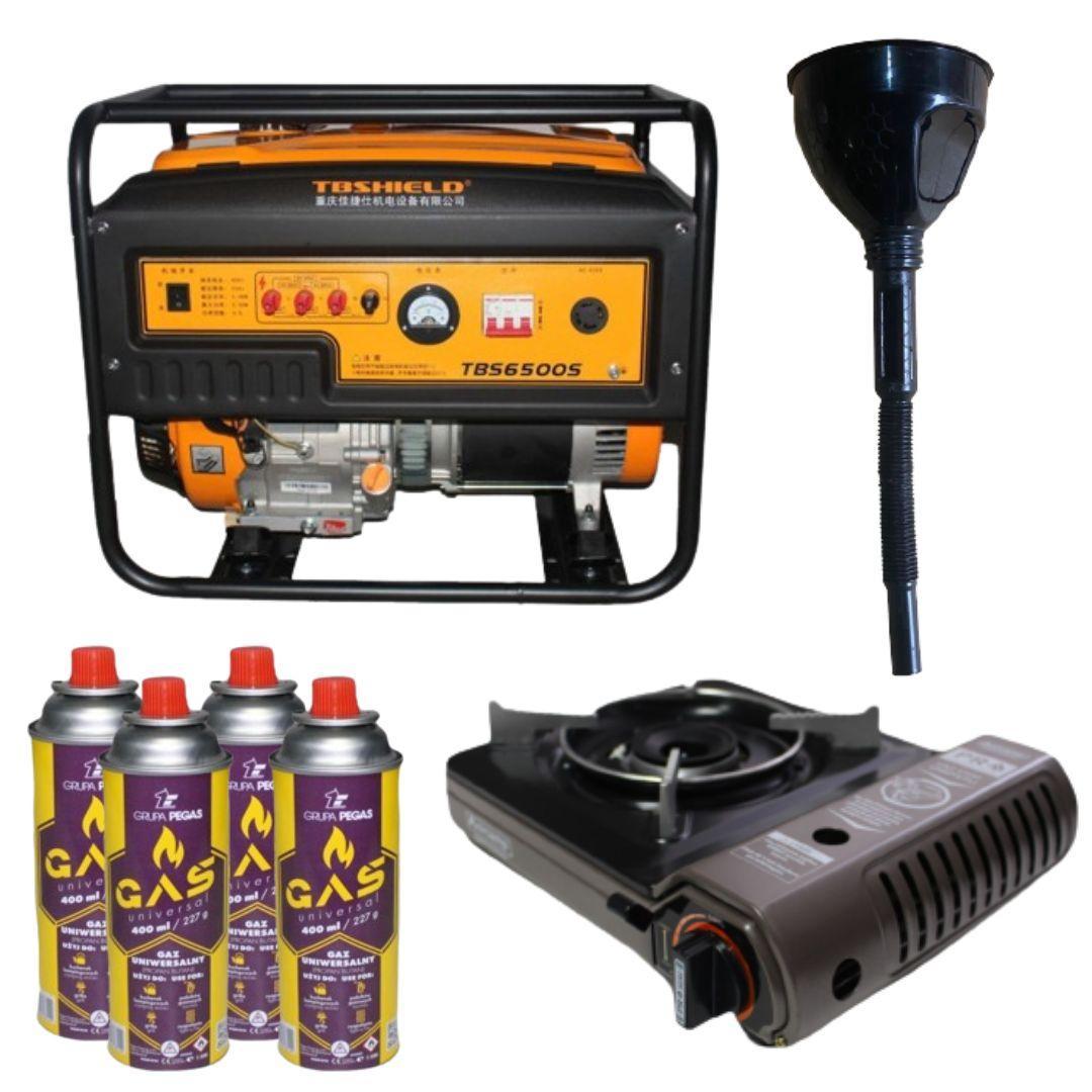 Генератор бензиновий EF Power TBS6500S + газова плитка Orcamp CK-505 + 4 газових картриджа 400 мл, фото 1