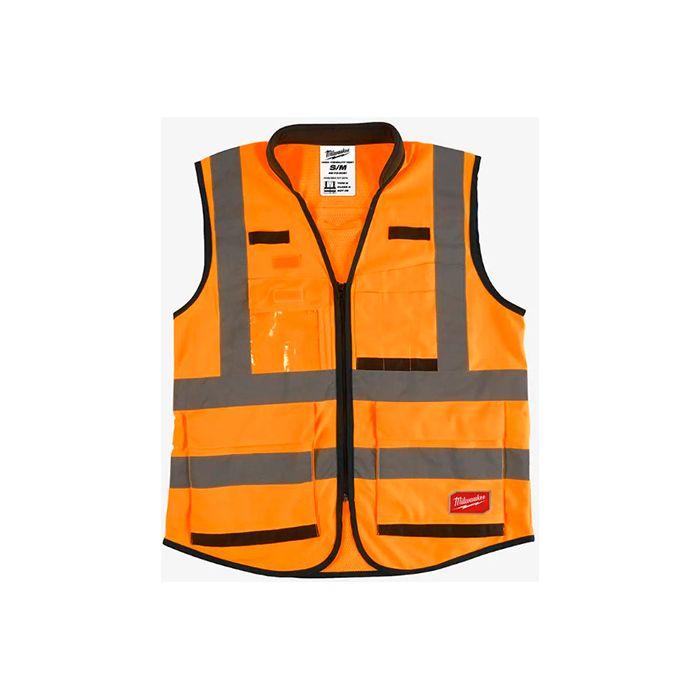 Жилет сигнальний Преміум жовтогарячий Milwaukee S/M (4932471898)