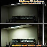 MOSTON 2Pack 60LED Світильники для шафи з димуванням 3 кольори Датчик руху Нічний світ (білий/Натуральний/Тепло освітлення), фото 5