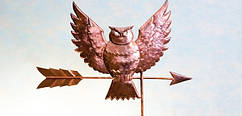 Флюгер мідний Сова на дах 75 х 47 х 4 см FL36 Майстерня