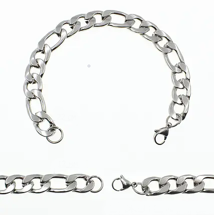 Браслет сріблястий чоловічий Картьє Stainless Steel з медичної хірургічної сталі довжина 22 см ширина 5 мм, фото 1