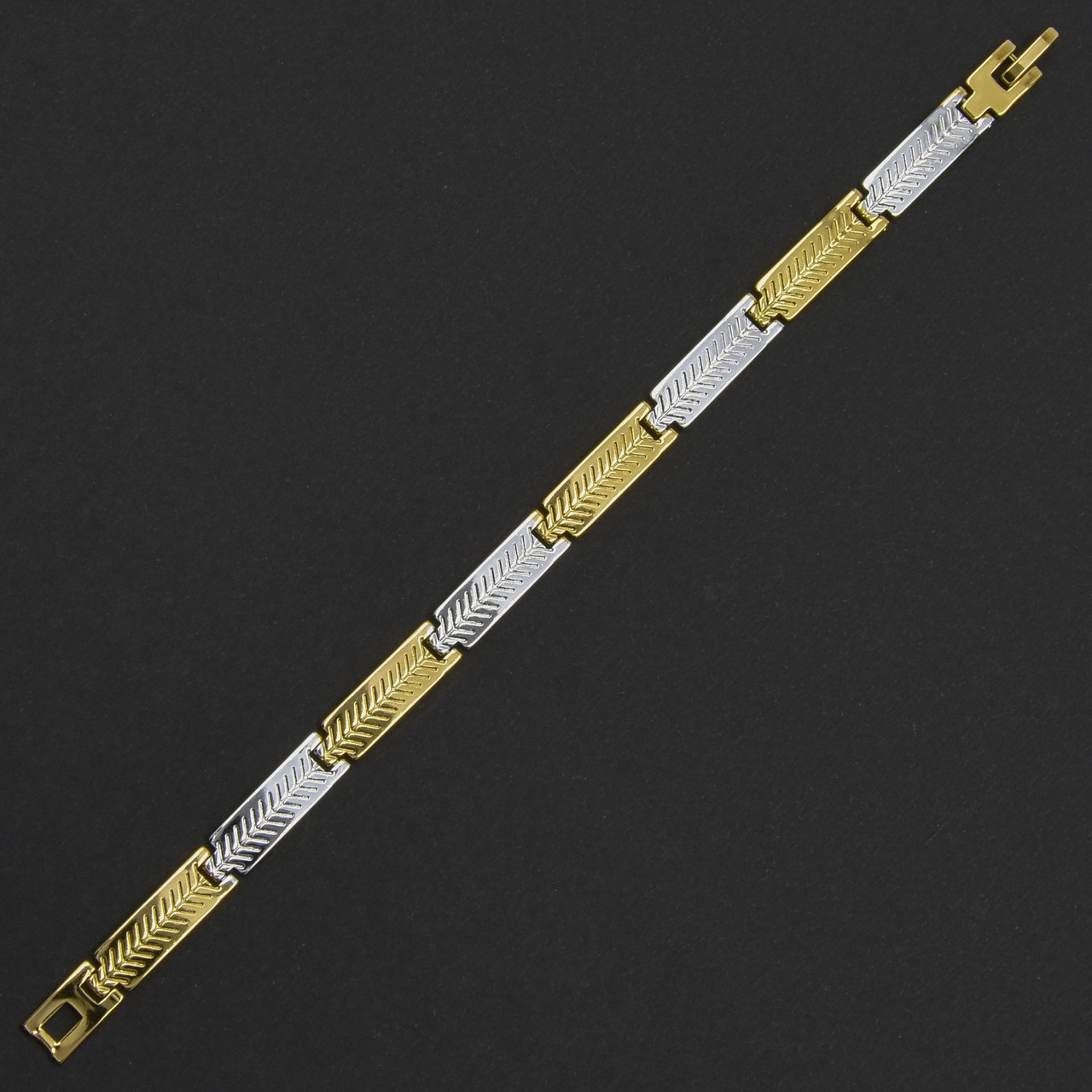 Браслет комбінований колір із неіржавкої медичної сталі від Stainless Steel довжина 20 см ширина 7 мм