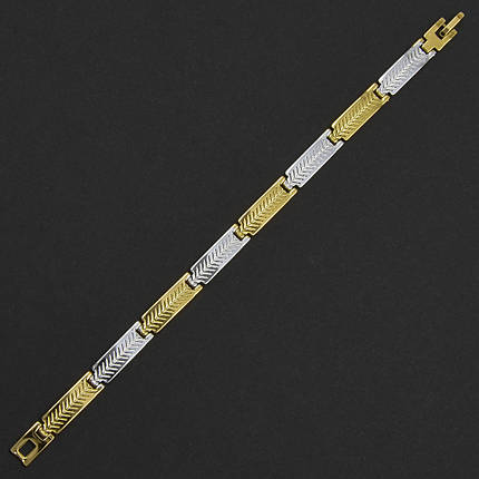 Браслет комбінований колір із неіржавкої медичної сталі від Stainless Steel довжина 20 см ширина 7 мм, фото 1