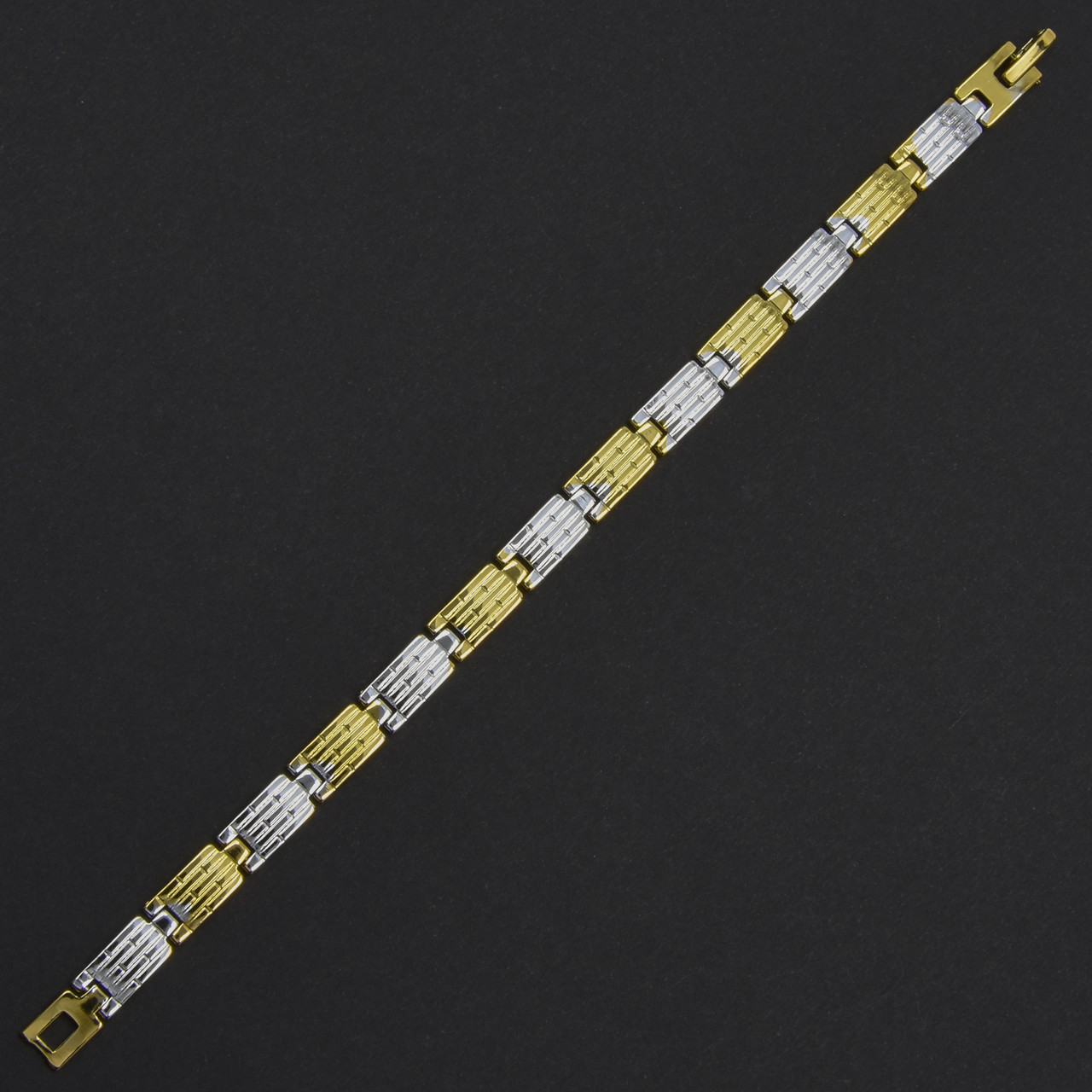 Браслет комбінований колір із неіржавкої медичної сталі від Stainless Steel довжина 20 см ширина 7 мм