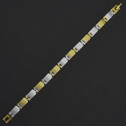 Браслет комбінований колір із неіржавкої медичної сталі від Stainless Steel довжина 20 см ширина 7 мм, фото 1