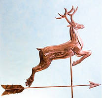 Флюгер мідний тварини Олень на дах 91 х 75 х 5 см FL29 Майстерня