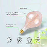 SD LUX E27 Урожайні світлодіодні лампи 5W Large Sprial XXL A165 Бурштиновий скляний підвісний світильник Декоративні, фото 5