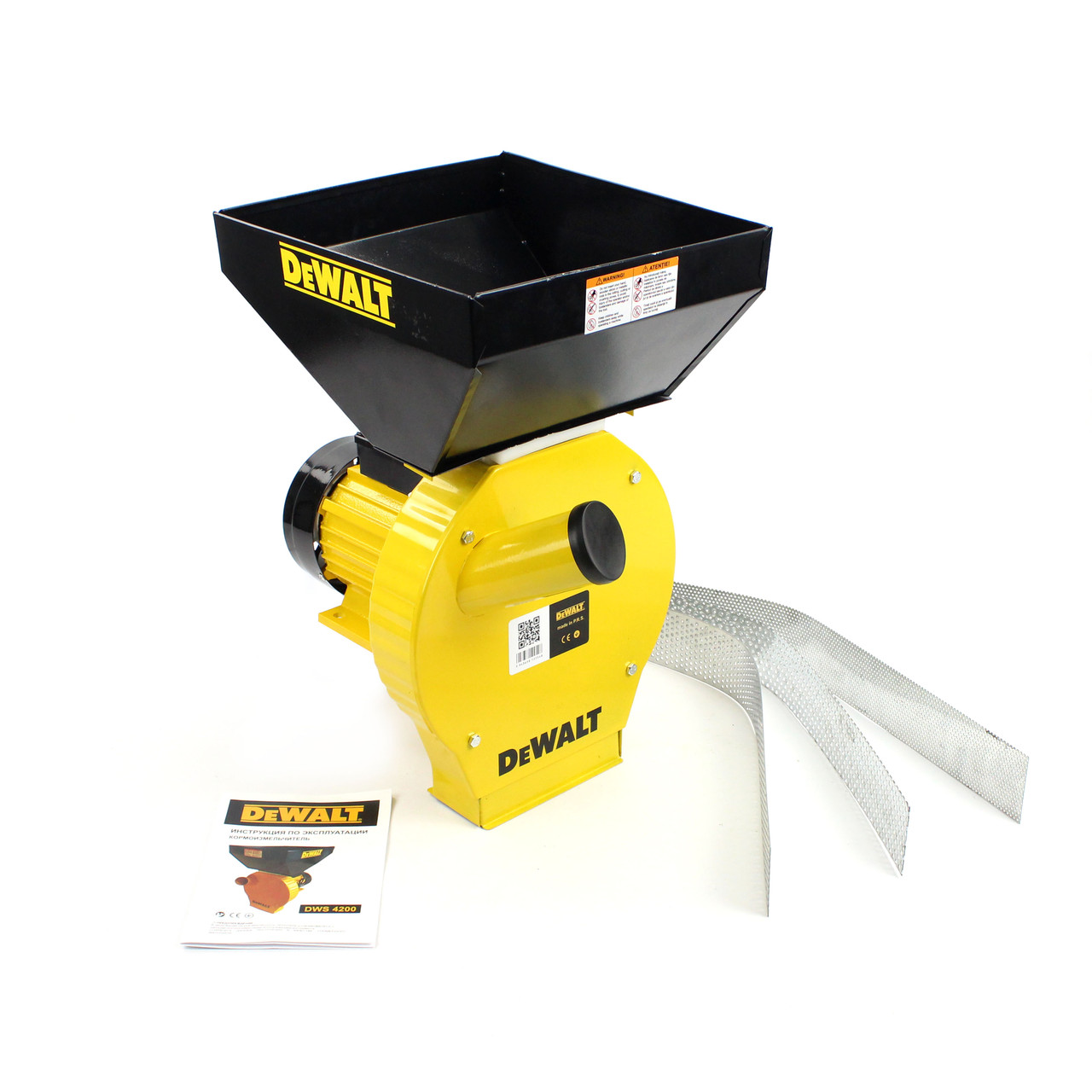 Зернодробарка DeWalt DWS 4200 (4.2 кВт, 230 кг/год). Кормоподрібнювач для зерна і качанів кукурудзи