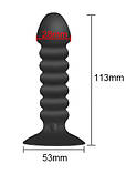 Анальна пробка 10 режимів вібрації з пультом дистанційного керування арт01, фото 2