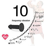 Анальна пробка 10 режимів вібрації з пультом дистанційного керування арт01, фото 3