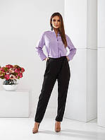 Класичні чорні штани (брюки), арт 454/2, чорного кольору