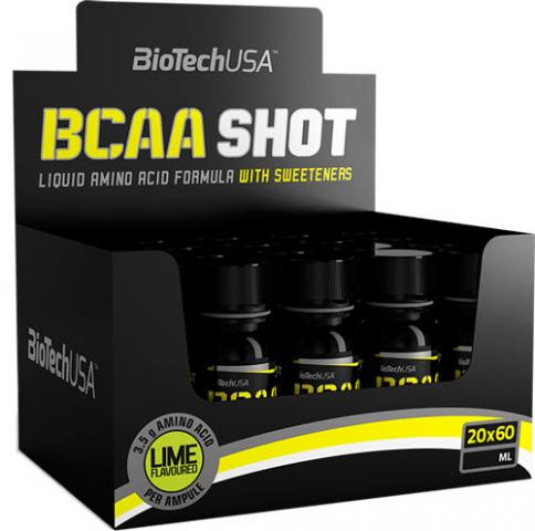 Рідкі амінокислоти BCAA SHOT (20 x 60 мл) BioTech USA