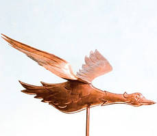 Флюгер мідний Гусь на дах 80 х 84 х 4 см FL16 Майстерня