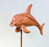 Флюгер мідний Дельфін 67 * 35 * 25 см FL17 Майстерня