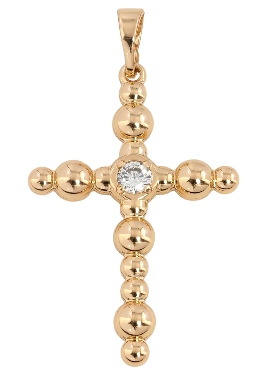 Кулон Xuping Позолота 18K "Хрест з цирконієм" для ланцюжка до 5мм