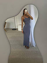 Стильне чорне плаття максі на бретелях розміри норма, фото 4