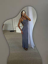 Стильне чорне плаття максі на бретелях розміри норма, фото 5