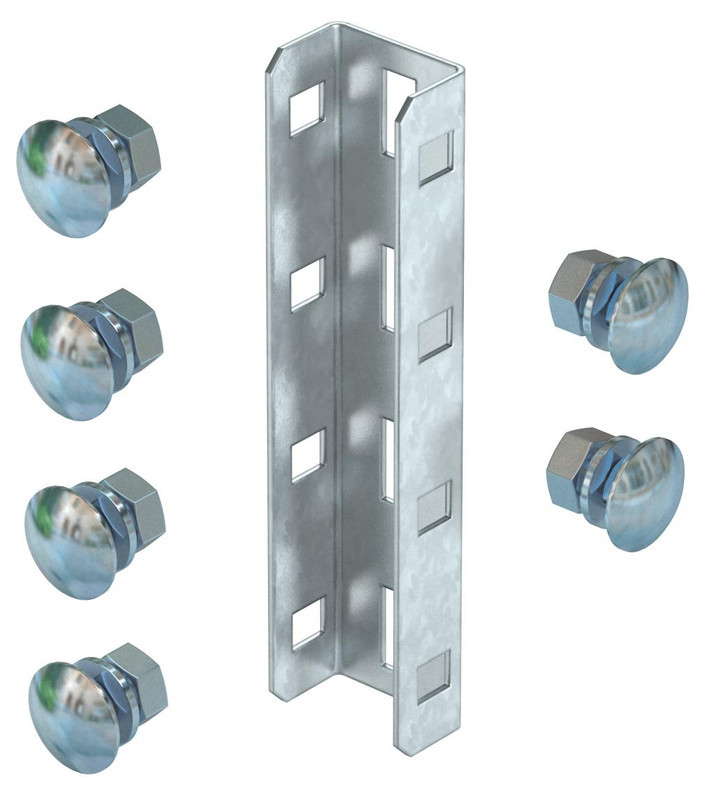 L-190мм 45х27,5 сталь з'єднувач для профілю 3-FT з комплектом метизів оцинкований [6018513] US3 OBO bettermann, фото 1